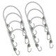 image 1 of 8pk 20" Bungee Rope With Stainless Steel Hooks Cords Shock Elastic Marine Boat