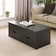image 2 of Wooden Coffee Table With Lift Up Top and 2 Large Storage Drawers Bruges | Black