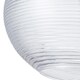image 8 of Contemporary Clear Ribbed Spiral Glass Easy Fit Drum Shaped Pendant Light Shade | Clear