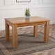 image 1 of Dakot 127cm Chunky Small Solid Oak Dining Table | Brown | Light Oak