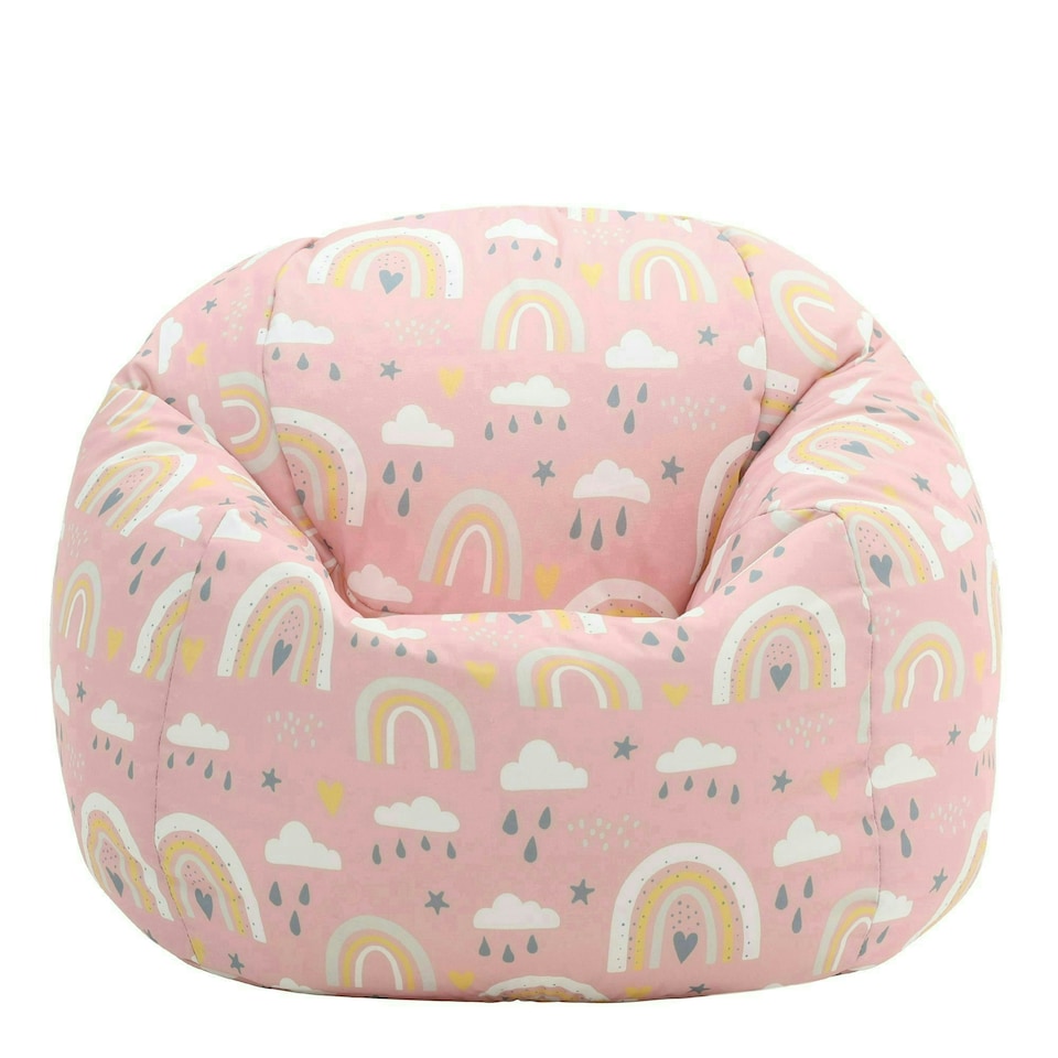 image 1 of icon Kids Rainbow Bean Bag Chair Pink Childrens Bean Bags Pink