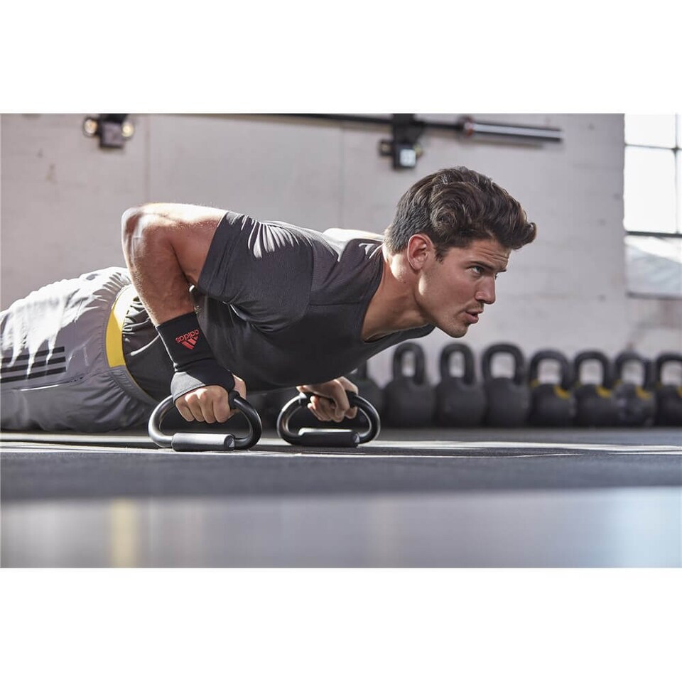 image 1 of Adidas Climacool® Wrist Support - Breathable Wrist Brace, XL, Black/Red | Black | RED | XL