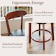 image 8 of COSTWAY Bar Stools Set of 2 Upholstered Kitchen Stools 60cm Brown
