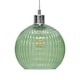 image 1 of Betchley - Green Ribbed Glass Globe Easy Fit Pendant Shade Green