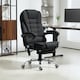 image 2 of Vinsetto Office Chair with 6 Point Massage and Back Heat, Microfibre Desk Chair with Footrest Adjustable Height and Swivel Wheels, Back Reclining, Full Black