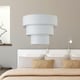 image 6 of Set of 2 Barty - White 38cm Tiered Pendant Shades White