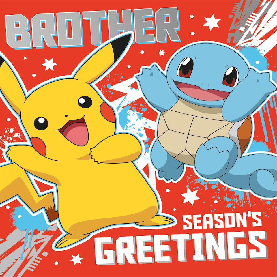 image 1 of Pokemon Brother Christmas Card