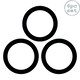 image 1 of Argon Tableware Glass Storage Jar Seals - Large - Black - Pack of 6