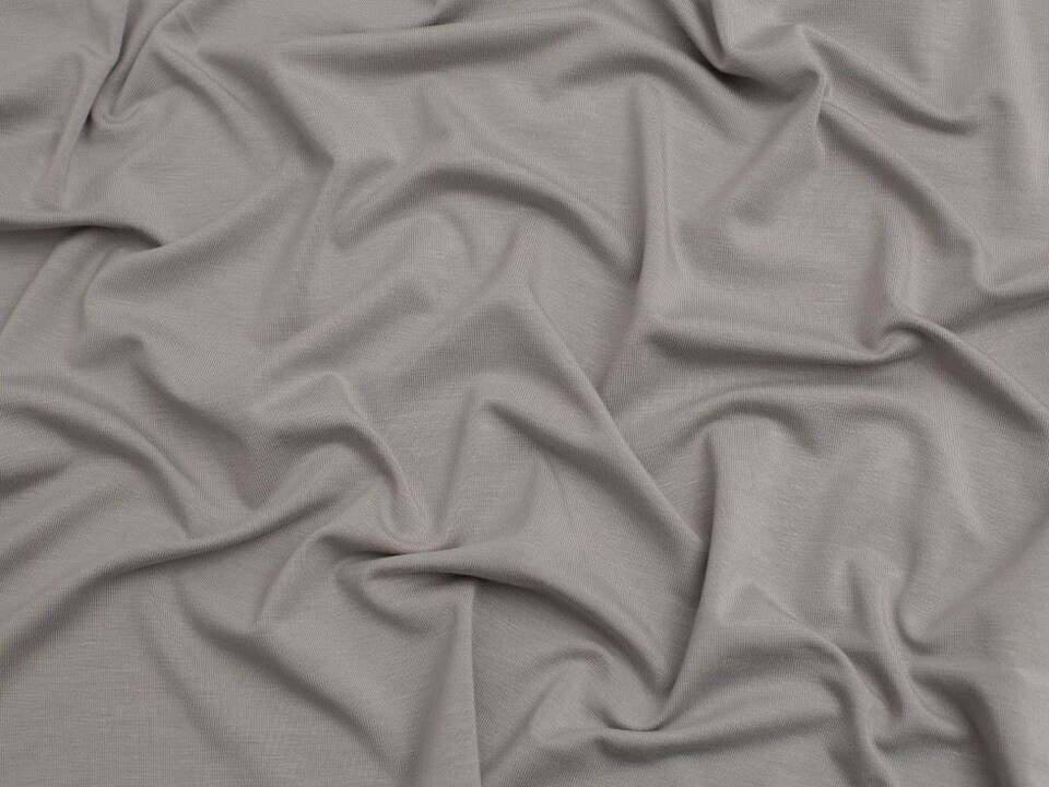 Minerva Core Range Grey Bamboo Cotton Jersey Stretch Knit Fabric for Dressmaking, 150cm / 59" Wide - per metre
