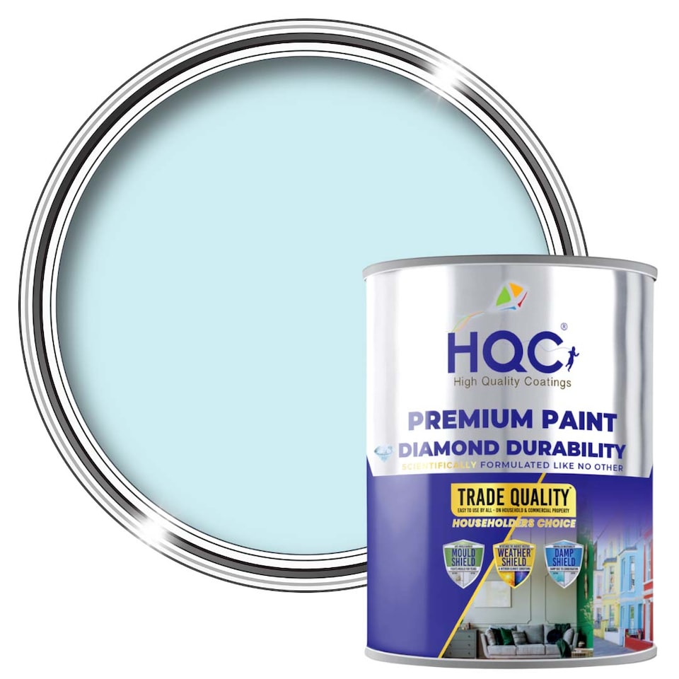 image 1 of HQC Shed & Fence Paint - Best Weatherproof Wood Protection - Light Blue - 10L