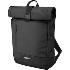 Moleskine Metro Roll Top Backpack - Solid Black - One Size