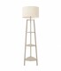 image 1 of ValueLights Hiru Cream 3 Shelf Floor Lamp Cream Boucle Shade