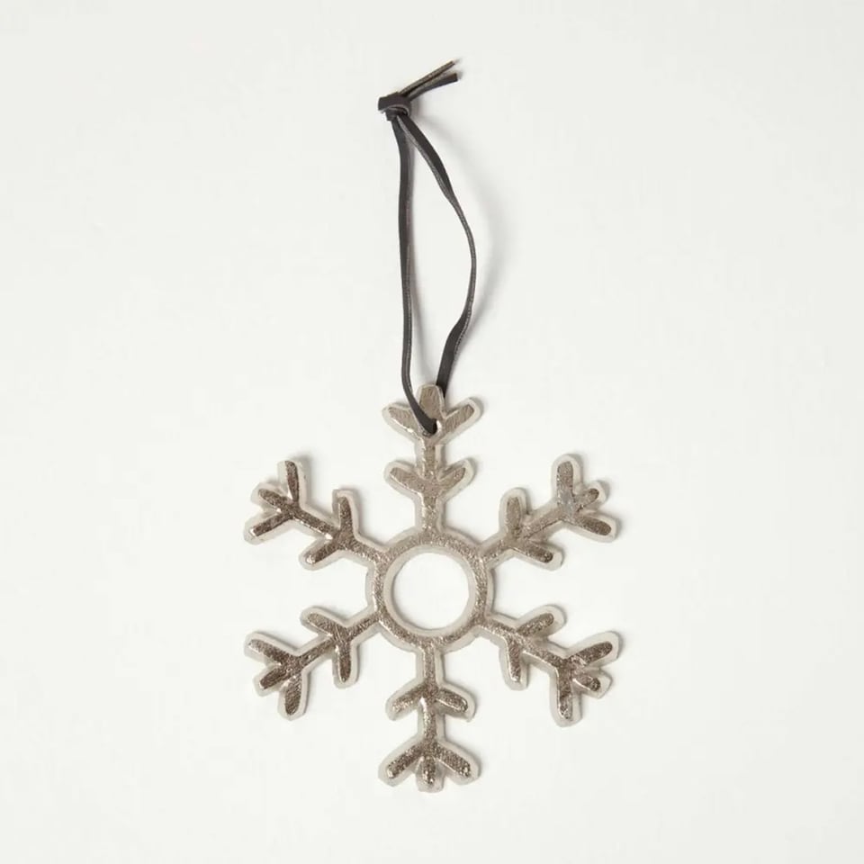 image 1 of Homescapes Set of 12 Gold and Silver Christmas Tree Decorations