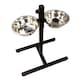image 4 of KCT Adjustable Large Pet Stand with 2 Bowls Black | Silver