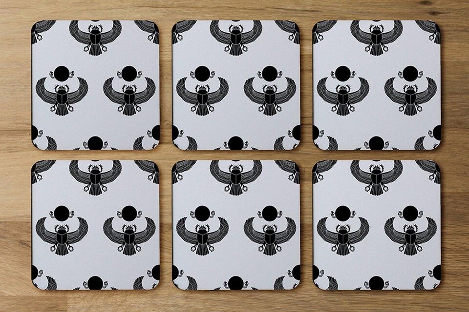 image 1 of Scarab Silhouette (Coaster)