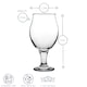 image 3 of LAV Angelina Tulip Beer Glasses - 570ml - Clear - Pack of 6 | Clear | Clear