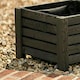 image 4 of Primrose Wooden Grey Square Patio Planter Garden Flower Pot Planter 38cm