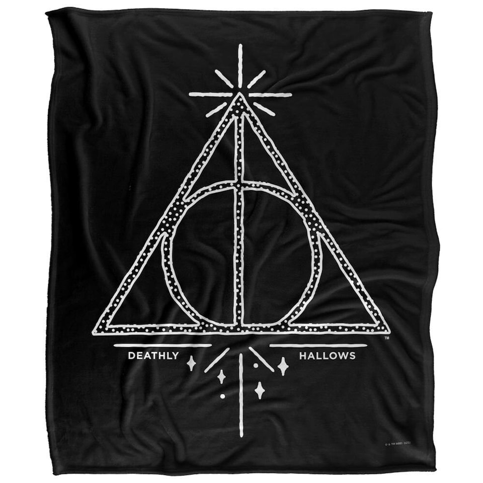 image 1 of Harry Potter Deathly Hallows Blanket - Multicoloured - One Size