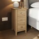 image 4 of Taberno Oak 3 Drawer Bedside Table Nightstand Cabinet Natural Oak