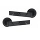 image 3 of Golden Grace 6 Pairs Modern Nova Design Premium Door Handles on Round Rose in Matt Black Finish Black