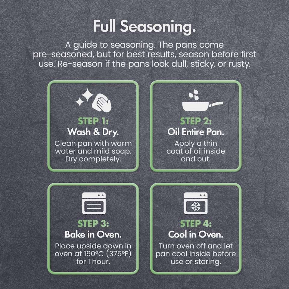 image 1 of VonShef Cast Iron Skillet 10", Pre-Seasoned Non-Stick