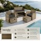 image 2 of Garden Furniture Set Modena- sofa with storage, armchairs, stools, coffee table | Brown | nature | 129 x 68,50 x 75 cm | 1