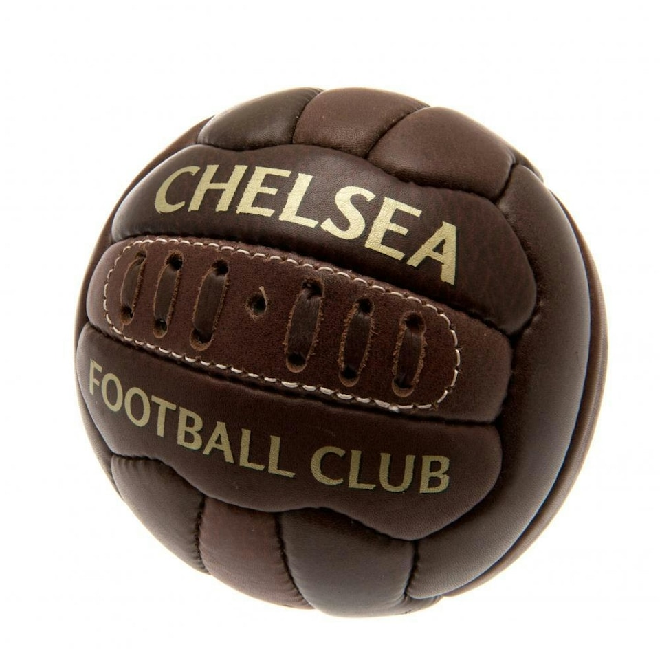 Chelsea FC Official Retro Heritage Mini Ball - Brown - Size 1