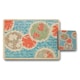 image 1 of Set Of 12 Placemats And Coasters With Designer Artwork And Wood Bottom