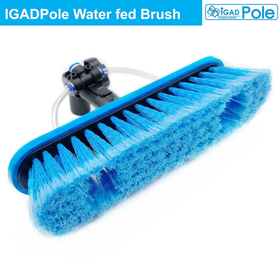 image 1 of IGADPole 2023 10"(25cm) Water Fed Brush Head replacement, fed Tee and angle connector