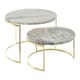 image 1 of Delphine Set Of 2 White Marble Cake Stands White