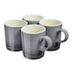 image 2 of Cooks Professional 4 Piece Mug Set |  Durable Dishwasher Safe Stoneware | 350ml | Grey | Grey | 4