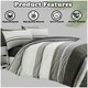 image 4 of VELVETIO Hudson Printed Duvet Cover Set Reversible Polycotton Easy Care Beddings Grey | King