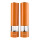 image 3 of Cooks Professional Electric Salt & Pepper Mill Set | Adjustable Grind Settings | Simple One-Button Operation | Orange