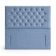 image 1 of Floorstanding Headboard Sky Blue Plush Chesterfield 6FT Superking  54inch High