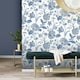 image 2 of Rasch Amelie Hydrangea Wallpaper - Blue/White - 10.05m x 0.53m Blue