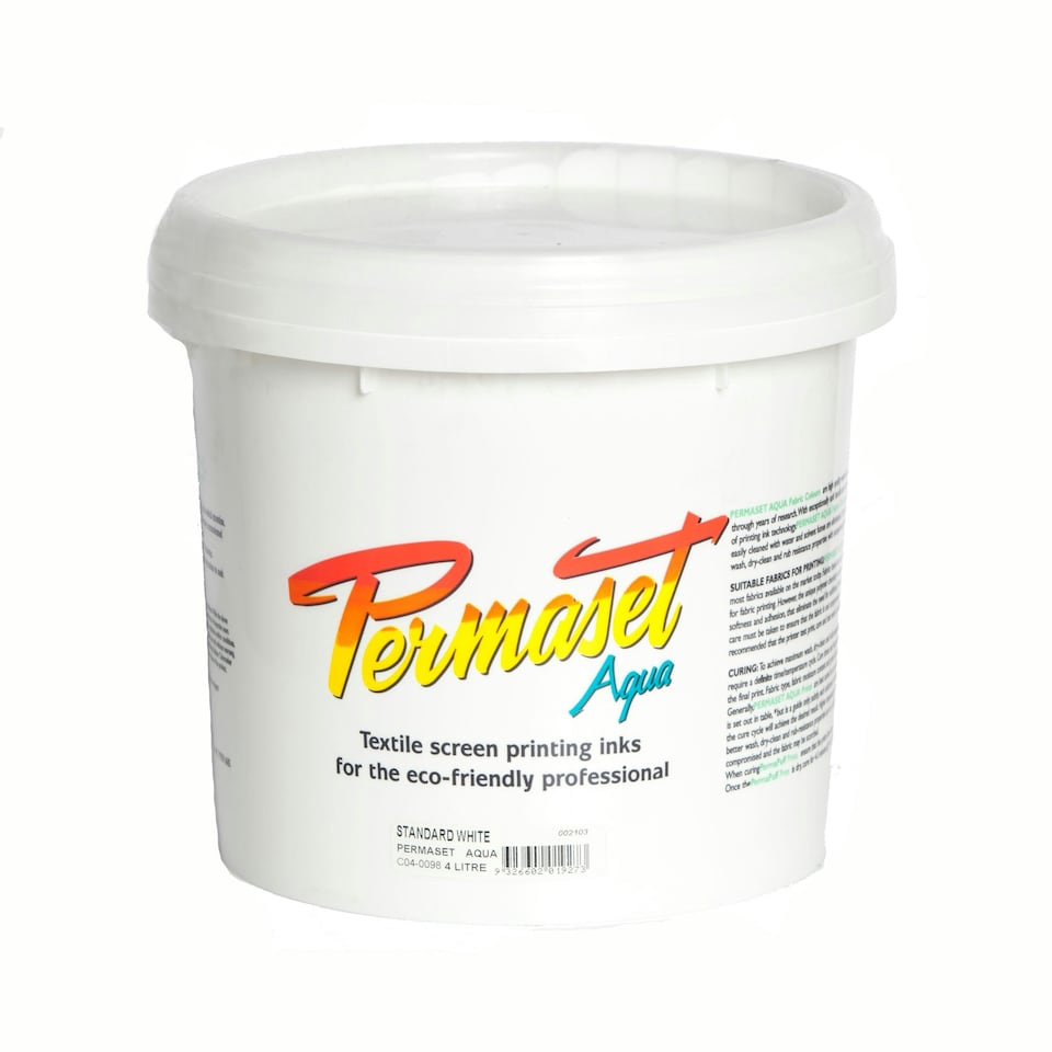 Permaset Aqua Standard Ink, Standard White, 1 Litre