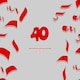 image 3 of 14g 40th Birthday Red Confetti