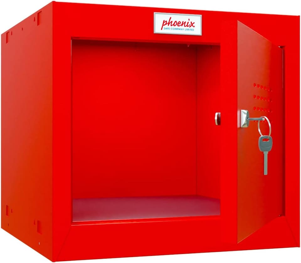 image 1 of Phoenix CL Series CL0344RRK Size 1 Cube Locker in Red with Key Lock