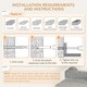 image 7 of PawHut 4PCs Wall Mounted Cat Furniture Set with Steps Scratching Post, Grey