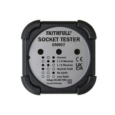 Faithfull Socket Polarity Tester - Multi Colour - One Size