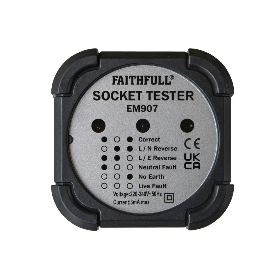 image 1 of Faithfull Socket Polarity Tester - Multi Colour - One Size