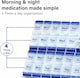 image 3 of 7 Day Pill Organizer Push Button Box Large Compartments Compact Spill-Proof Home