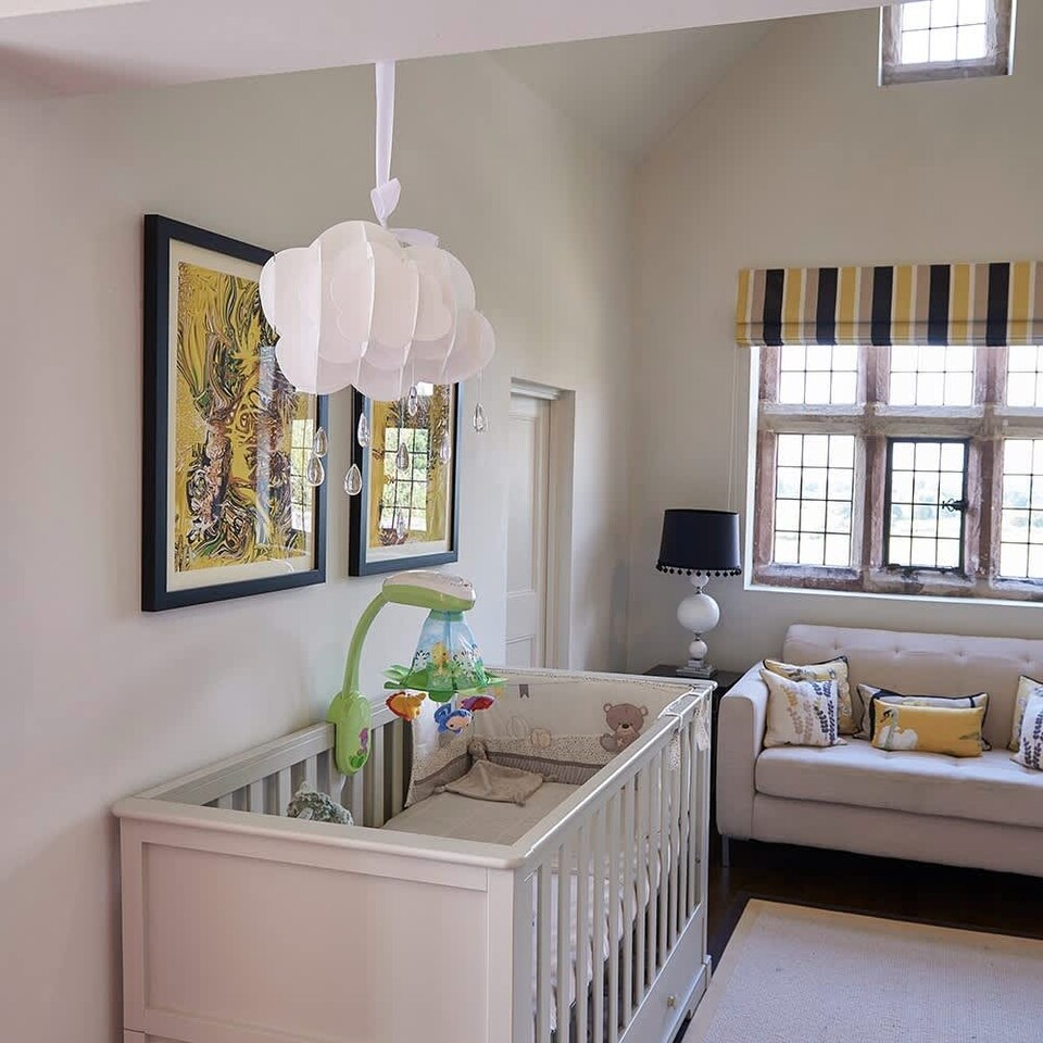 image 1 of ValueLights Extra Large Cloud Acrylic Raindrop Ceiling Shade & Bulb | White