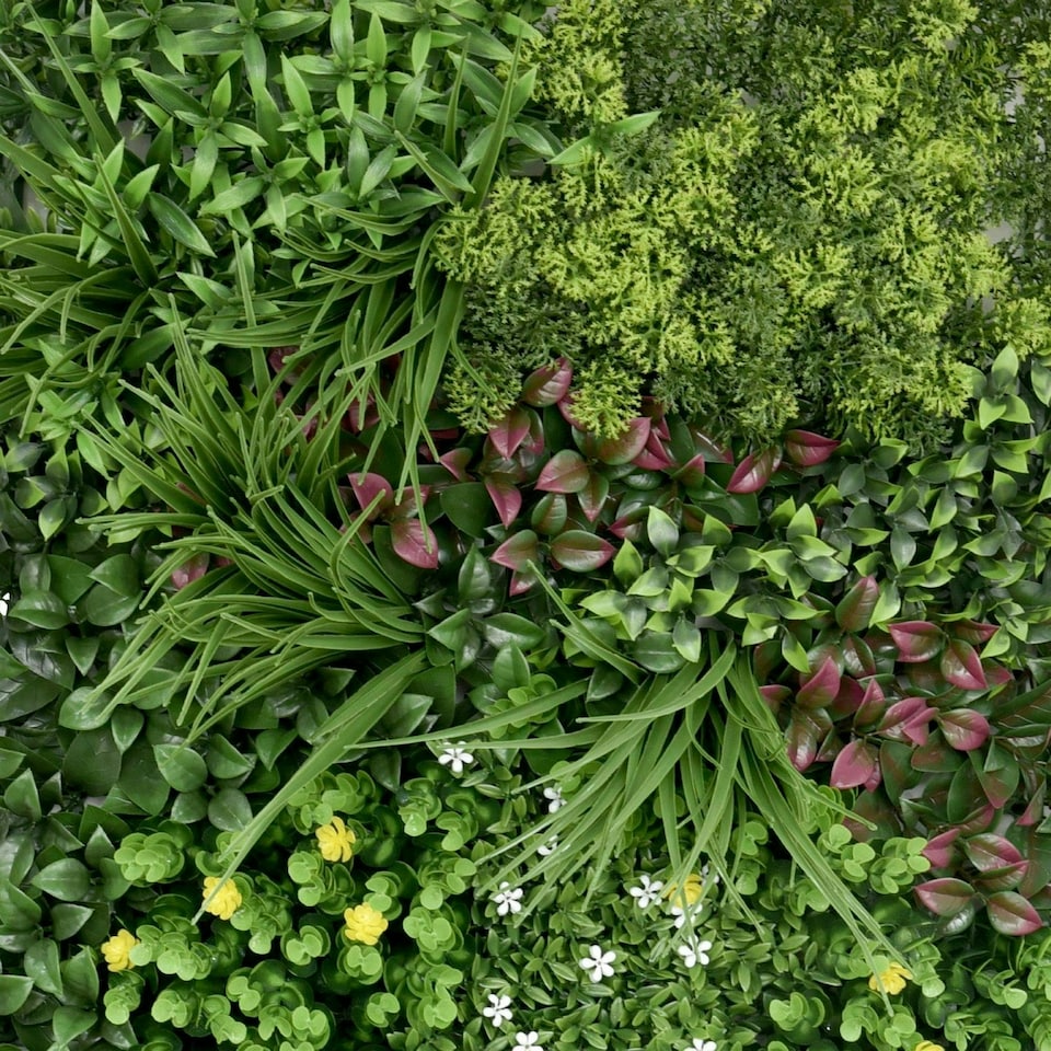 image 1 of True Products Premium Artificial Living Wall Green Plant Panel 1m x 50cm Wonderland