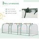 image 5 of Outsunny Tunnel Greenhouse Steel Frame for Garden w/ Zipper Doors