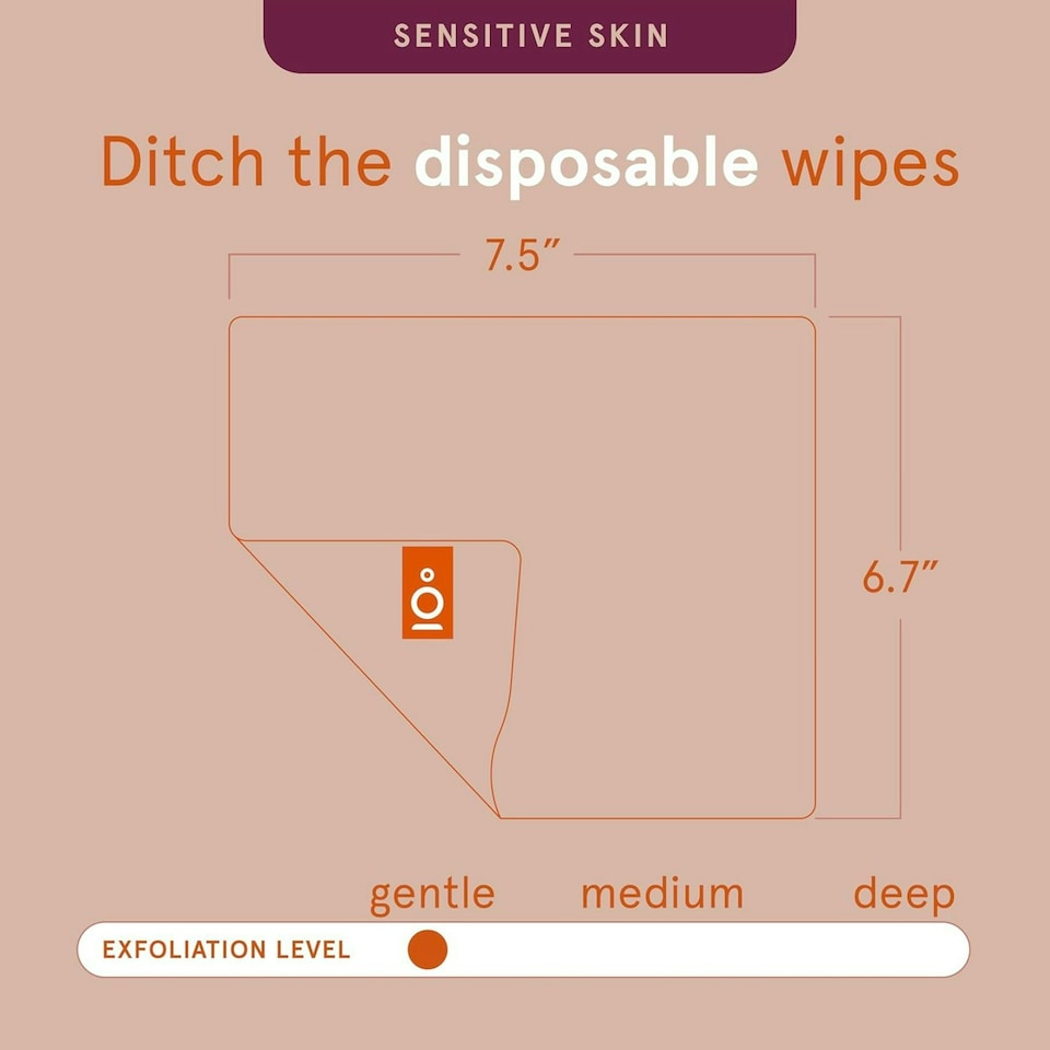 image 1 of Cleanlogic Bath and body Exfoliating Dual Texture Face Cloth Contains 3 Pairs