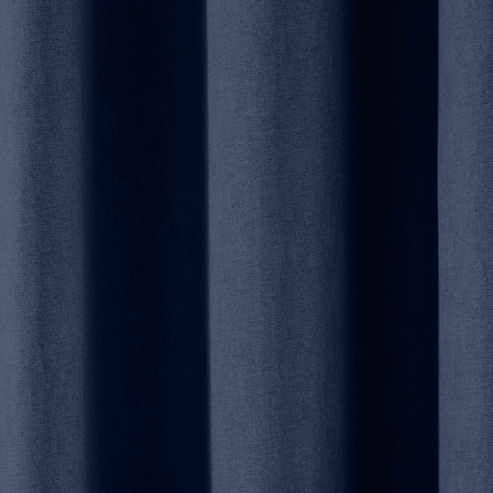 image 1 of Fusion Sorbonne Eyelet Curtains Navy