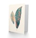 image 2 of Primary Coloured Exotic Leaves Just To Say Blank Art Card