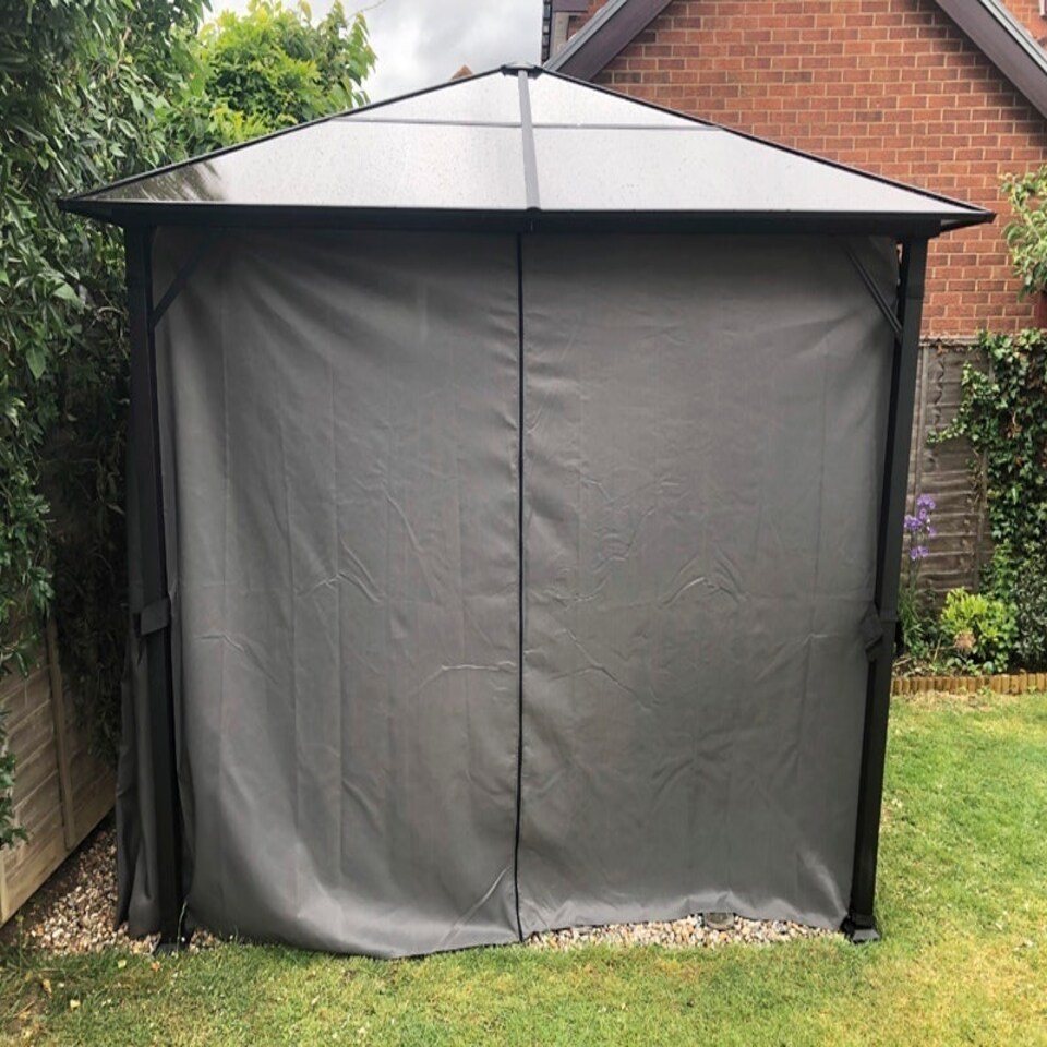 image 1 of Peninsula Gazebo - Polycarbonate - L260 x W360 x H260 cm - Grey