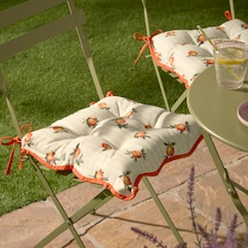 Furn Fruits Oranges 2-Pack Indoor/Outdoor Seat Pads | Yellow | Yellow